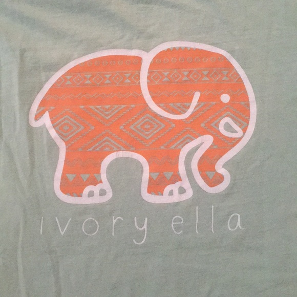Ivory Ella Teal Geometric Orange Long Sleeve Tee - Picture 4 of 5